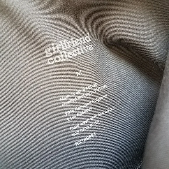 Girlfriend Collective High Rise Bike Shorts in Moon - Picture 7 of 8